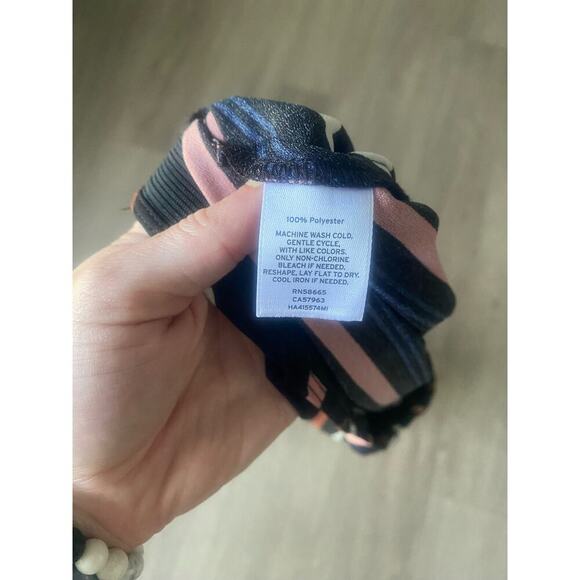 NWT Halogen Black Barbara Striped Midi Skirt Size Medium - Picture 5 of 5